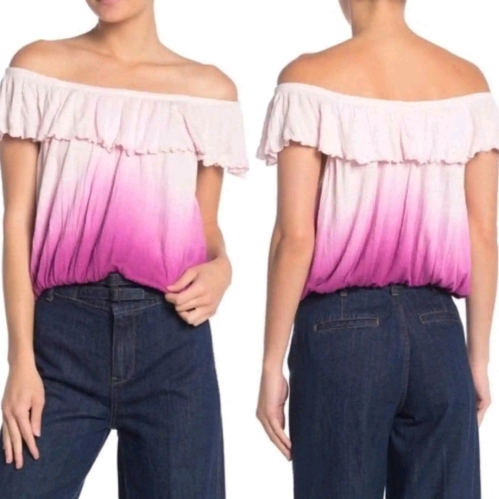 Free People Woman's Cora Lee Top Pink Purple Size S